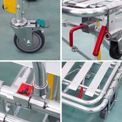 Aluminiumlegierung Klappbares Krankenwagen-Streetcher Orange Chirurgisches Stretcher