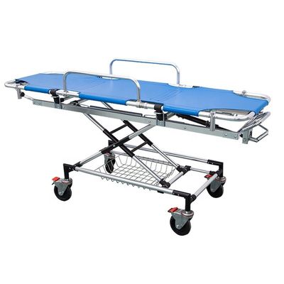 Aluminiumlegierung Notfallkrankenhausbett Blau Notfallbett
